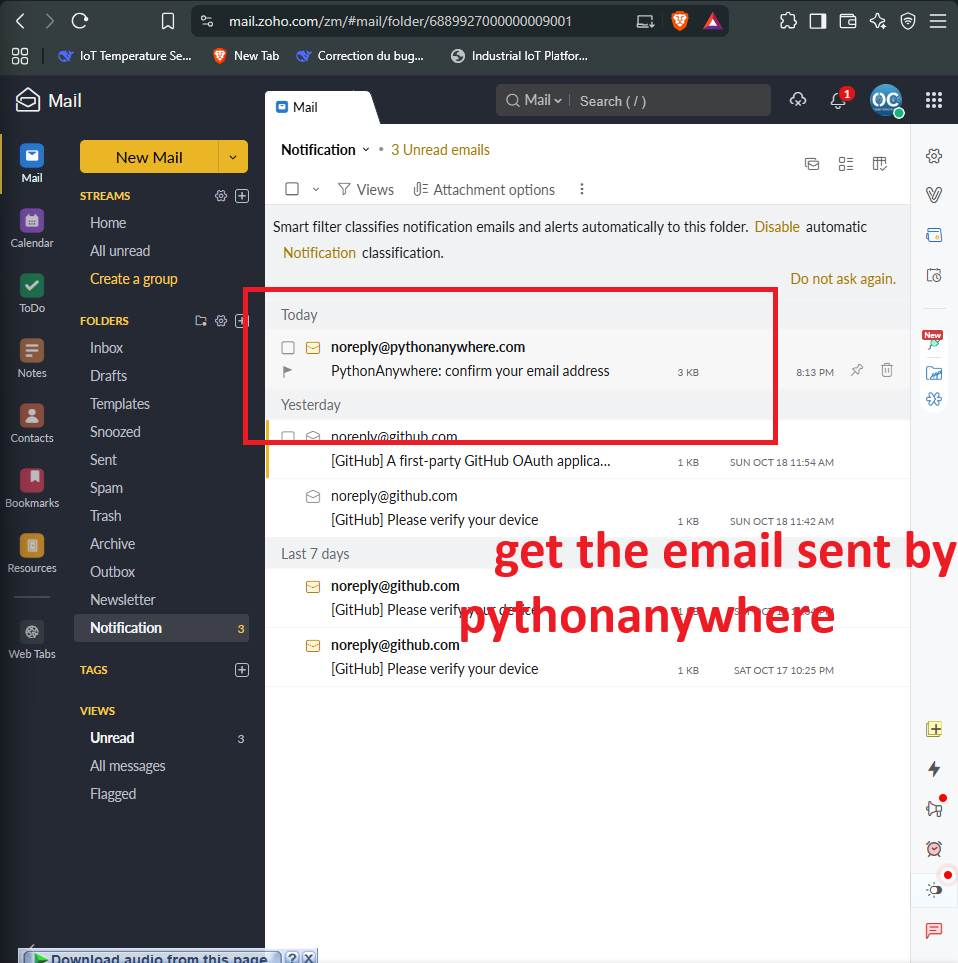 Email verification